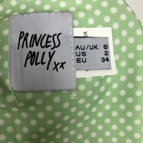 Princess Polly Lina Polka Dot Bikini Bottoms Green - Picture 8 of 9